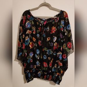Plus Size 3 Floral Top